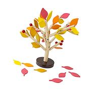 VICASKY Set Di Giocattoli Educativi in Legno Blocchi Albero Assemblati e Foglie Di Mattoni, Gioco Didattico Per Ragazzo Ragazza Per Sviluppo Cognitivo e Manuale, Stimolazione Precoce, Colore Casuale