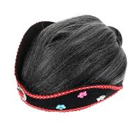 VICASKY Set di parrucche per anziani da donna, costume da festa, per ragazzi e ragazze, parrucca per vecchie donne, chignon per Halloween, cosplay, nonna