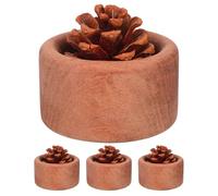 VICASKY Set Diffusore di Oli Essenziali in Legno Massello di Ebano 4 Pezzi, Diffusore Passivo per Aromaterapia Casa e Camera da Letto, Profumatore Naturale per Ambienti Interni