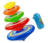 VICASKY Set Giocattoli Gyros, Giroscopio Portatile in Plastica Leggera, Trottole da Scrivania Colorate Piani Rotanti e Gioco di Impilamento, Divertimento e Colore Casuale Colore Casuale