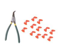 VICASKY Set Occhiali per Galline senza Perno in Acciaio Inossidabile e Plastica, Pratici e Anti-becco, Accessori per Allevare Galline in Pollaio Colore Casuale