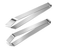 VICASKY Set Pinze da Cucina in Acciaio Inox 2 Pezzi Pinzetta Piatta e Obliqua per Rimozione Lische di Pesce, Peli di Carne e Disossare Salmone, Branzino, Pollo e Maiale, Utensile Preciso
