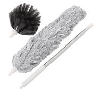 VICASKY Set Spolverino Telescopico in Fibra per Pulizia Soffitti e Ragnatele Spazzola per Polvere Multiuso Manico Estensibile Strumento per la Pulizia della Casa