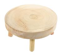 VICASKY Sgabello in Legno Rotondo per Piante da Interno Supporto Stabile per Vasi da Fiori Struttura Robusta e Design Semplice per Esposizione su Pavimento o Mensole