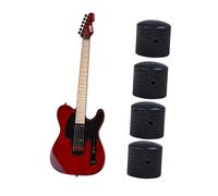 VICASKY Sostituire Vecchie manopole per chitarra 4 pezzi Pomelli per chitarra in bronzo pesante chiave inglese nero 6 mm in ottone duro fibra di carbonio