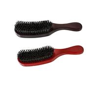 VICASKY Spazzola Capelli Setole Naturali Pettine Di Legno Pettine Per Capelli Da Donna Manico Rosso Setole Nere Legno Naturale Delicato Capelluto Setosi Effetto Crespo Manici Ergonomici Im