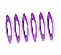 VICASKY Spazzola per Ceretta e Lima per Unghie in Pelle di Pecora Viola, Set da 6 Pezzi, Accessorio la Cura delle Unghie a Casa, Strumento Pratico per Lucidatura Art Portatile