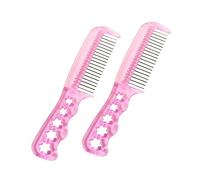 VICASKY Spazzola per Parrucca Bambola Antistatica 2 Pezzi Rosa in Acciaio Resistente per Chioma Sintetici, Pettine per Cura Chioma Parrucche Bambini e Uso Quotidiano