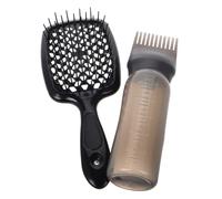 VICASKY Spazzola per pettine lisciante accessorio pettine per asciugacapelli spazzola lisciante portatile pettine a coda di rondine spazzola di sfiato plastica Black