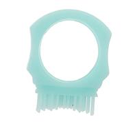 VICASKY Spazzolino da denti ad anello portatile, spazzolino da denti per bambini, super morbido, mini spazzolino da denti, portaspazzolino da denti in silicone, spazzolino da denti in plastica, blu