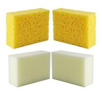 VICASKY Spugne per Ceramica Rettangolari 4 Pezzi Assorbimento D'acqua ed Elasticità, Strumenti per Lavori di Argilla e Pittura in arte