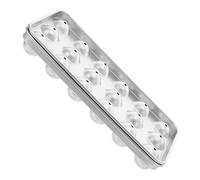 VICASKY Stampo per Ghiaccio a Sfera in Acciaio Inox 304 Vassoio per Cubetti Rotondi da 18 Pezzi per Congelatore Domestico Macchina per Ghiaccio Portatile per Bevande Succhi e Cocktail