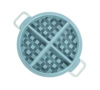 VICASKY Stampo per Waffle Silicone Antiadipante Resistente Al Calore per Forno Stampo Multifunzione per Muffin Cioccolatini e Dolci con Manici Nordici Blu e Verde per Uso Casalingo