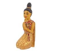 VICASKY Statua Buddha Inginocchiato in Decorazione Thailandese Accoglienza Raffinato per Giardino e Ufficio