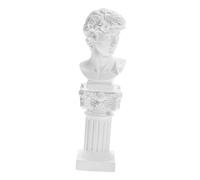 VICASKY Statua Greca David in Resina, Colonna Romana Bianca, Decorazione Leggera per Casa e Ufficio, Stile Realistico e Delicato
