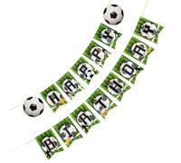 VICASKY Striscione Decorativo per Compleanno Tema Calcio Bandiere Festive per Feste Facile da Appendere Accessori Chic e Accattivanti per Celebrare con