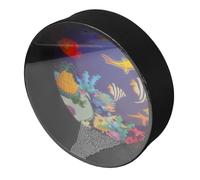 VICASKY Strumento musicale a mano con perle ondulate, strumento musicale scolastico, batteria per marine, tamburo curativo