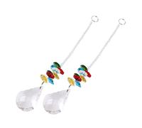 VICASKY Suncatcher - 2 prismi da appendere per la decorazione della finestra, sfaccettati con anello per la decorazione della stanza e giochi di luce