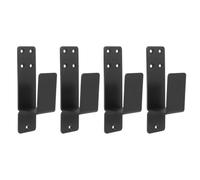 VICASKY Supporto a U in Acciaio Nero per Barricata Porta, Staffa Pesante per Sicurezza e Stabilità, per Porta Garage e Ripostiglio Design Minimalista