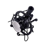 VICASKY Supporto Antivibrazione in Metallo Nero per Microfono a Condensatore Riduzione del Rumore, Clip Stabile per Registrazione in Studio e Videomaker