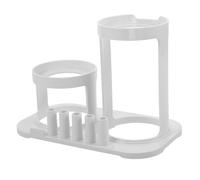 VICASKY Supporto Organizer per Idropulsore Dentale in Plastica Bianca, Montaggio Facile da Bagno e Doccia, Design Moderno per Accesso Rapido e Riduzione del Rischio in Ambienti da Banco