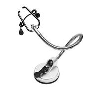 VICASKY Supporto per asciugacapelli regolabile in acciaio inox, girevole per il bagno, salvaspazio, con ventosa per tutti i giorni