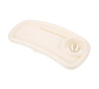 VICASKY Supporto per passeggino per sedia da spiaggia, supporto per bevande, vassoio per snack, per passeggino, porta bevande, vassoio da gioco, vassoio per, in plastica, colore bianco
