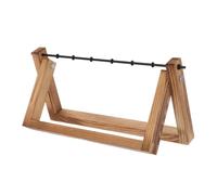 VICASKY Supporto per Vaso Idroponico in Legno Marrone per 3 Vasi | Stile Vintage, Fessure Precise, per Bouquet Misti e Fiori, per Libreria e Terrazza, Riduce Versamenti