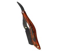 VICASKY Tagliabarba pieghevole vintage con manico in legno rasoio manuale per una precisa della barba di alta qualità per uomini senza rasoio