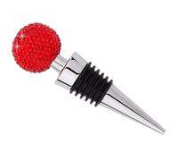 VICASKY Tappo Vino in Lega Di Zinco Con Sfera Di Diamanti Rossa Sigillo Per Bottiglie Di Vino Birra e Condimenti Design Liscio Resistente e Sicuro Per Feste e Ristoranti