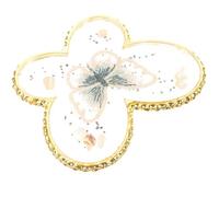 VICASKY Tavolozza per Nail Art in Resina Forma Farfalla Oro, Palette per Miscelazione Colori Facile da Pulire, Paletta Espositore Decorativa per Unghie Chic