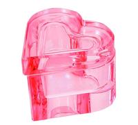 VICASKY Tazza per nail art in vetro a forma di cuore liquid the present edith eger, ciotola per unghie finte a forma di cuore in vetro per unghie acriliche in cristallo rosa