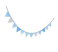 VICASKY Tessuto di cotone Bunting Banner Triangolo Banner Bunting Baby Shower tavolo appeso festa decorazione