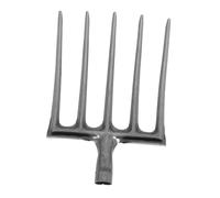 VICASKY Testa della Forca in Acciaio Resistente 5 Denti per Giardinaggio e Agricoltura, Strumento Manuale per Dissodamento e Raccolta, Compatibile Manici in Legno, per Lavori in Campo