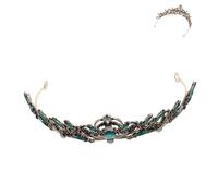 VICASKY Tiara da sposa con di cristalli per donna accessori per capelli per occasioni speciali Colori neri e verdi per matrimoni, feste di compleanno e altro ancora