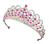 VICASKY Tiara da sposa stile barocco con corona nuziale da donna elegante copricapo per feste, fotografia e occasioni speciali, accessorio per capelli scintillante
