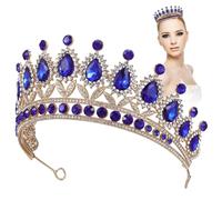VICASKY Tiara Per Ballo Di Fine Anno Compleanno Decorazione in Stile Barocco Accessorio Per Addio Al Nubilato e