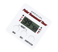 VICASKY Timer Poker Elettronico Compatto e Portatile in Plastica Bianca, Orologio Temporizzatore Digitale Leggero per Giochi e Feste Capacità 99 Minuti e 59 Secondi