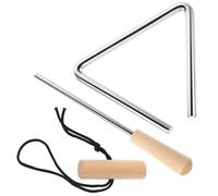 VICASKY Triangolo per nastro Strumento a percussione in acciaio con bastone per lezioni di musica