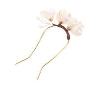 VICASKY U Shaped Hairpin For Bun Styling Lightweight Chinese Floral Hair Stick For Womens Formal Up Do Secure Fit Asian Hair Accessory And Banquets