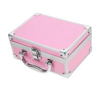 VICASKY Valigetta per cosmetici in alluminio, portatile, per manicure e strumenti, multifunzione, robusta, richiudibile, per una facile organizzazione e trasporto, Colore: rosa., 20.00X14.00X9.00CM
