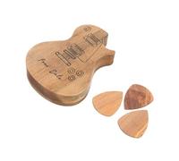 VICASKY Valigetta per plettri per basso, ukulele per basso, Guitar Place Drum Box accessori per chitarra, pratico organizer per riporre picchetti per chitarra, in legno massiccio, Colori assortiti x 4