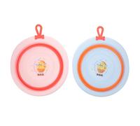 VICASKY Vaschetta Per i Piedi e Lavandino Per Ragazzo Ragazza Pieghevole 2 Pezzi, Piccolo Lavabo Per Ragazzo Ragazza Resistente e Portatile, Bacinella Multiuso Per Bagno, Viaggio e Campeggio