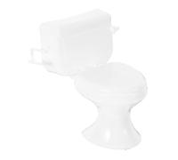 VICASKY Vasino Giocattolo Bianco in Plastica per Bambole Design Elegante e Semplice, Accessorio Realistico per Scenari Bagno in Case delle Bambole
