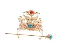 VICASKY Vecchia corona in stile giapponese accessori per capelli asiatici accessori per capelli coreani bacchette cinesi forcina cinese cinese corona fenice lega dorata