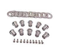 VICASKY Viti Di Montaggio e Boccole Filettate in Metallo Set 10 Pezzi Per Chitarra Elettrica, Ghiera Inclusa, Accessori Per Accordatura e Riparazione Strumenti Musicali