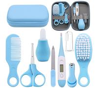 VicBou Kit per la cura del bambino, 8 pezzi, accessori per la cura del bambino con scatola con cerniera, termometro per capelli e unghie, set per la cura del bambino, set per la cura della salute del