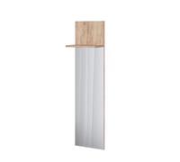 Vicco Appendiabiti da parete Siri, Rovere dorato, 36 x 135 cm con specchio, utilizzabile per riporre le scarpe e come seduta
