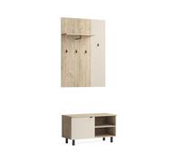 Vicco Armadio da ingresso Puerto, Rovere/Cachemire, Set da 2 pezzi | Set da 2 pezzi