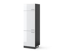Vicco Armadio frigorifero R-Line, Bianco lucido, 60 cm